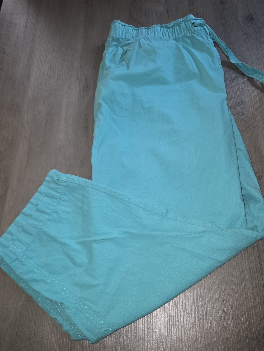 Sonoma Women's Teal Cropped Drawstring Pants